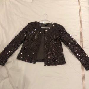 Grey, Sequin cardigan